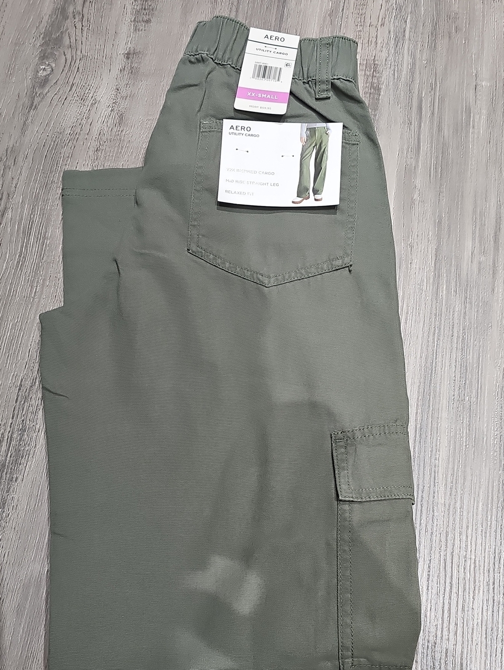 Aeropostale Olive Green Straight Leg Utility Cargo Pants